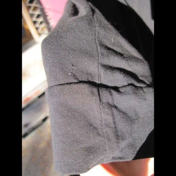 Caren Sport Solid Black Shirt Blouse Top Preowned Holes 2X 3XL ? No Tag Freebie - Picture 8 of 10